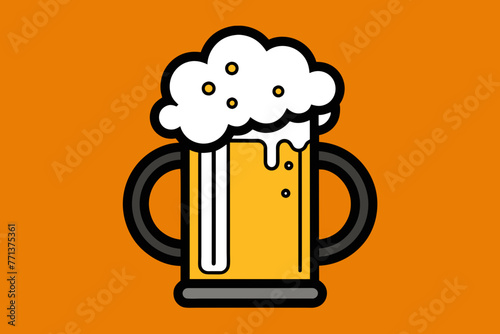 oktoberfest beer mug illustration