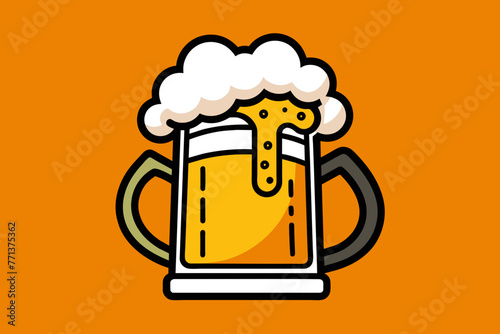 oktoberfest beer mug illustration