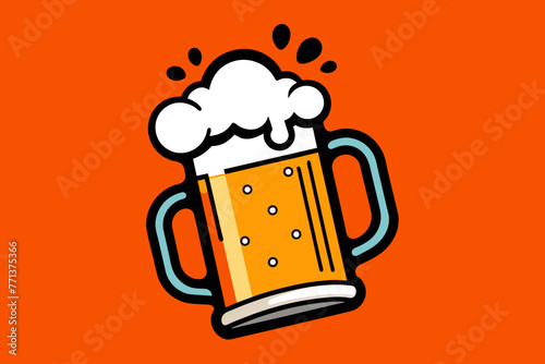 oktoberfest beer mug illustration