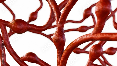 3d rendering of microaneurysms (MAs), these are small swellings of blood vessels in the retina photo