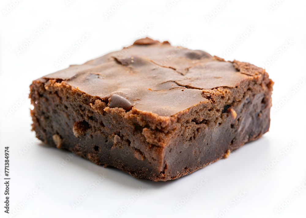 Chocolate brownie isolated on white background Chocolate brownie isolated on white background