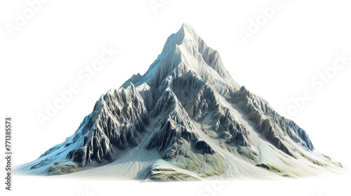 Education Elevation A mountain with gradient layers representing growth isolated on white background