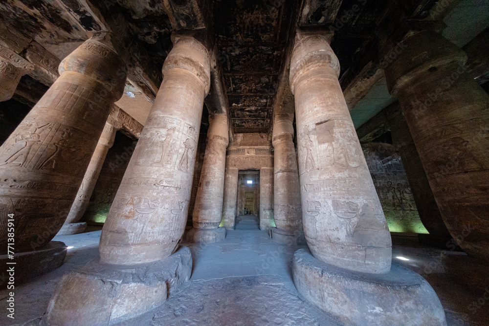 Abydos, Temple of Seti I, wide angle lens, temples of ancient Egypt, ancient civilizations