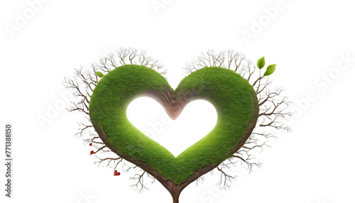 heart shaped grass