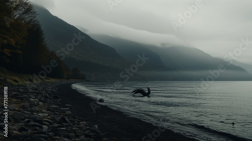 Enigmatic Serenity: Foggy Morning at Loch Ness