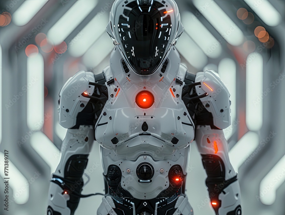 Fototapeta premium Visualize a smart suit embedded with nanosensors