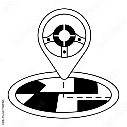 Editable glyph icon of car location
