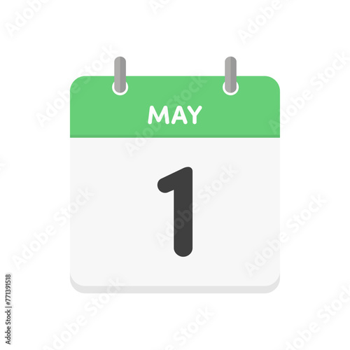 5月1日･MAY 1st の日めくりカレンダーのアイコン - 昭和の日･メーデー･5/1ののイメージ
