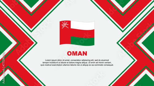 Oman Flag Abstract Background Design Template. Oman Independence Day Banner Wallpaper Vector Illustration. Oman Vector