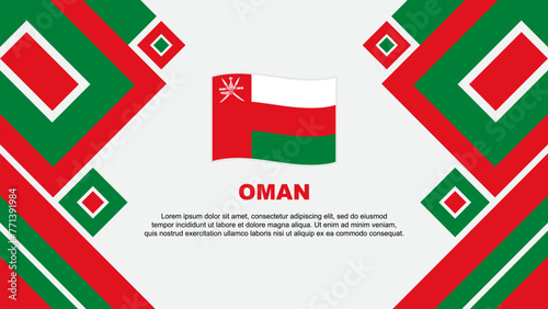 Oman Flag Abstract Background Design Template. Oman Independence Day Banner Wallpaper Vector Illustration. Oman Cartoon