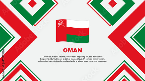 Oman Flag Abstract Background Design Template. Oman Independence Day Banner Wallpaper Vector Illustration. Oman Independence Day