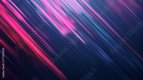 Abstract diagonal pink lines overlap on dark blue background