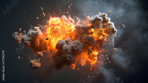 nuclear bomb explosion special effect, generative ai © chechotkin