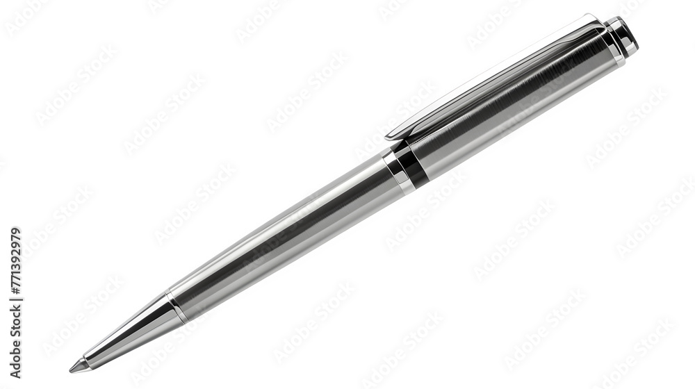 Sleek modern-day office pen isolated on a transparent background, PNG, Ai