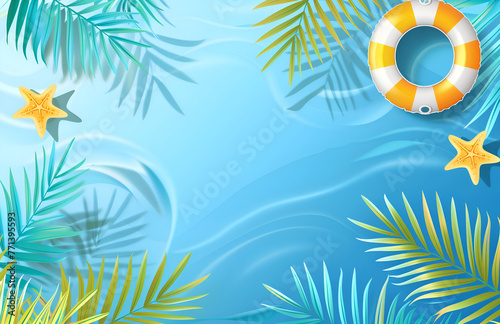 Summertiem empy illustration concept for text with copy space