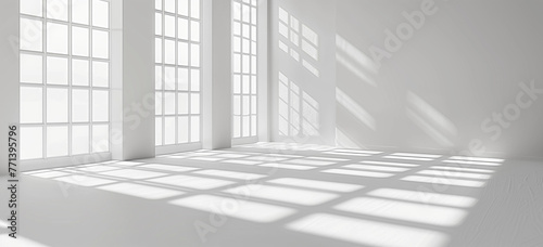empty room interior with sunlight coming in from a window