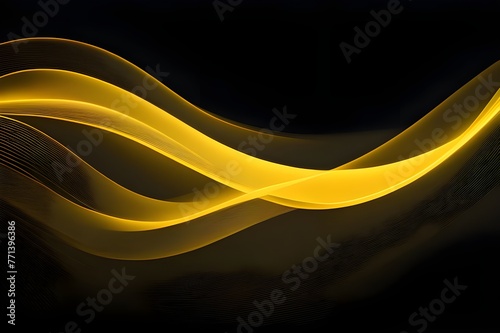 yellow abstract waves background 