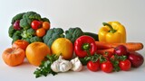 Fruits Vegetables. Healthy Diet with Fresh Produce and Vitamins for Vegetarians and Vegans