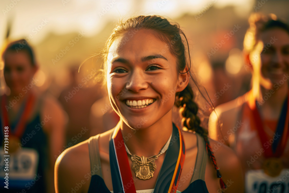 Athletes at the start of a marathon, capturing the anticipation and energy of the race Athletes at the start of a marathon, capturing the anticipation and energy of the race