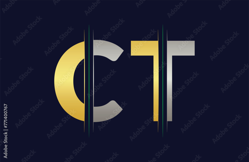 custom made wallpaper toronto digitalCT letter colorful logo in the circle. Vector Logo Illustration.