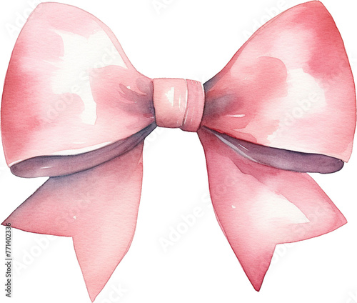 Watercolor Pink Bow