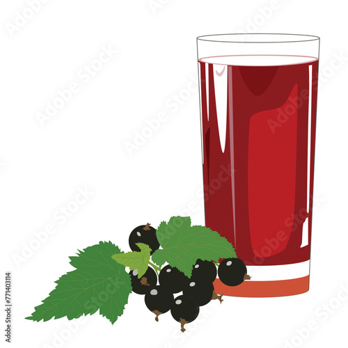 Fresh blackcurrant juice