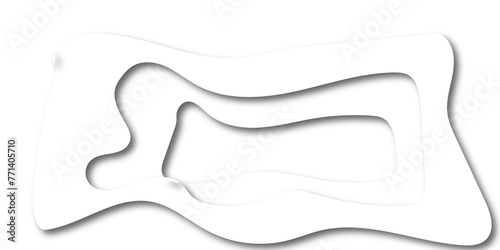 Luxury white and gray 3d papercut texture art shadow backdrop digital striped blank  topography map background. creative concept element papercut line futuristic style paper carve graphic design.