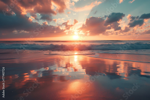 sunset on the beach wallpapers and images in the style  bed5af96-b10a-4091-aabb-ac8e4cc7f87b photo