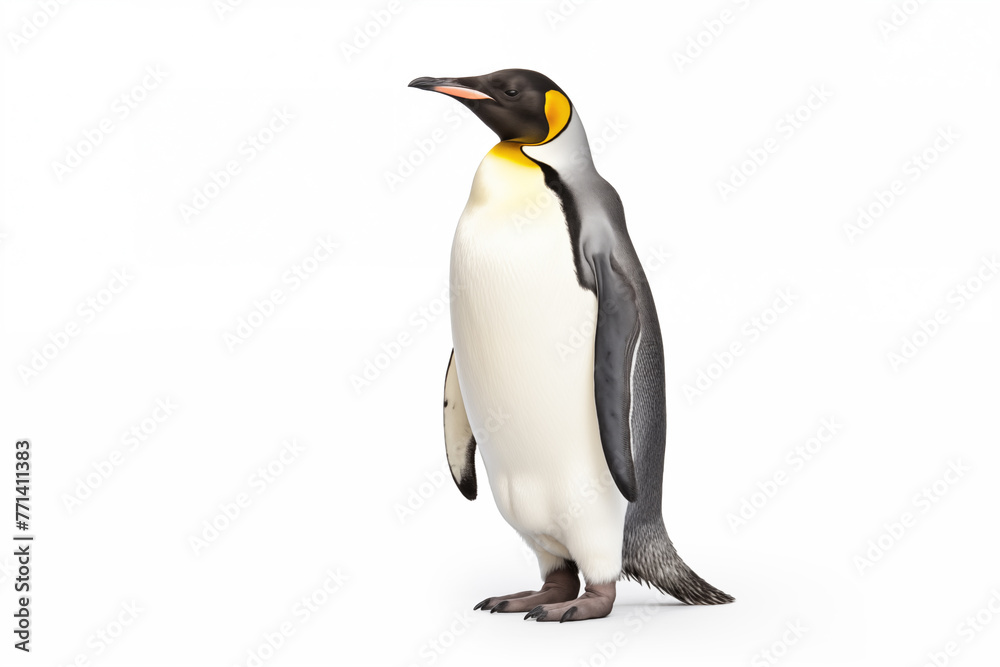 Fototapeta premium Penguin over isolated white background. Animal