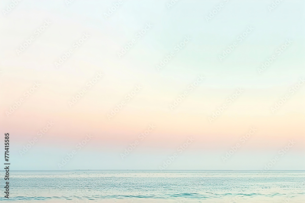Serene seascape with soft pastel dawn colors