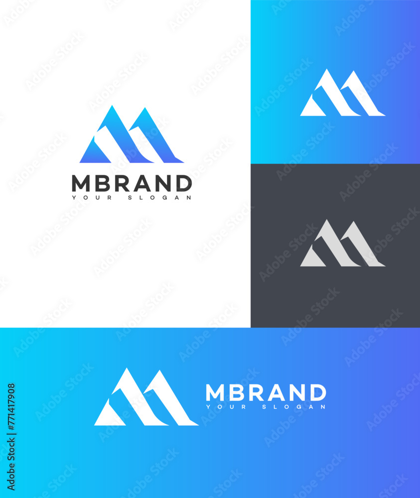 M Letter Logo Icon Brand Identity Sign Symbol Template 