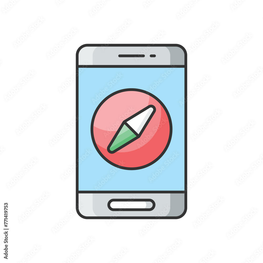 Compass App vector icon Compass App vector icon