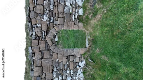 Aerial view of Inishkeel Island by Portnoo in County Donegal, Ireland photo