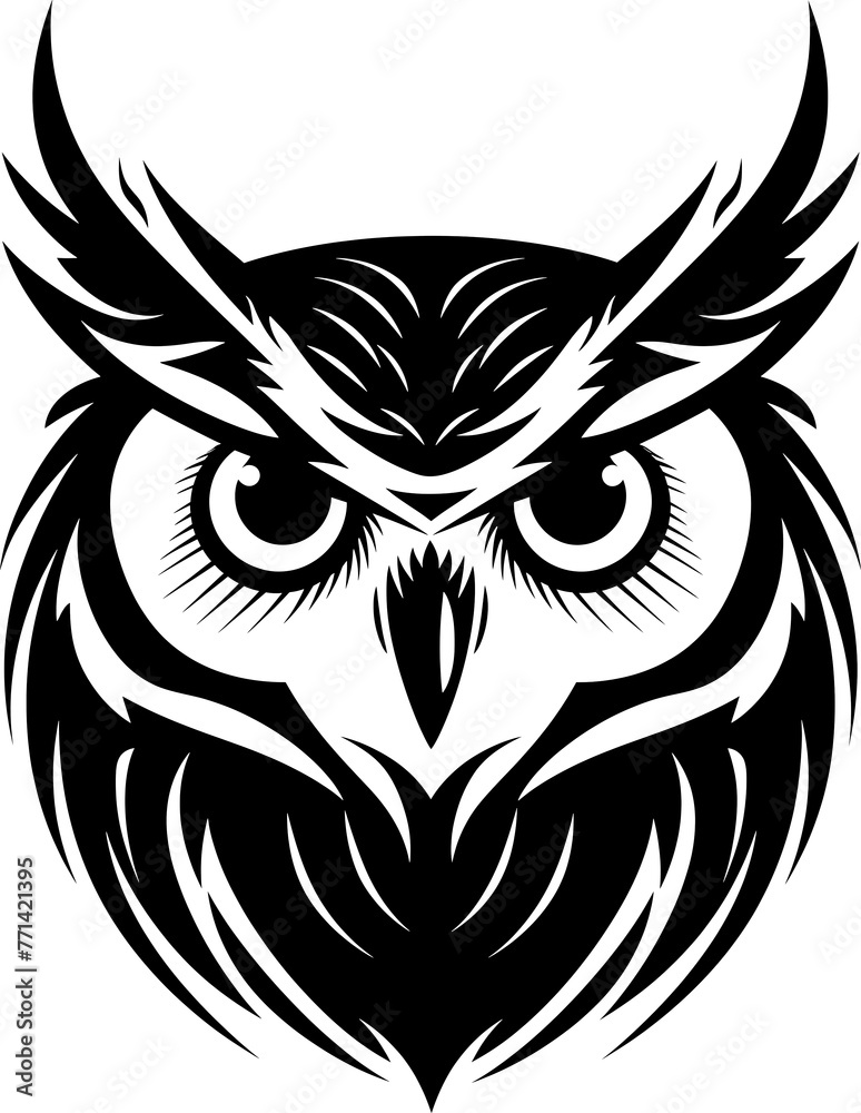 Obraz premium owl head silhouette