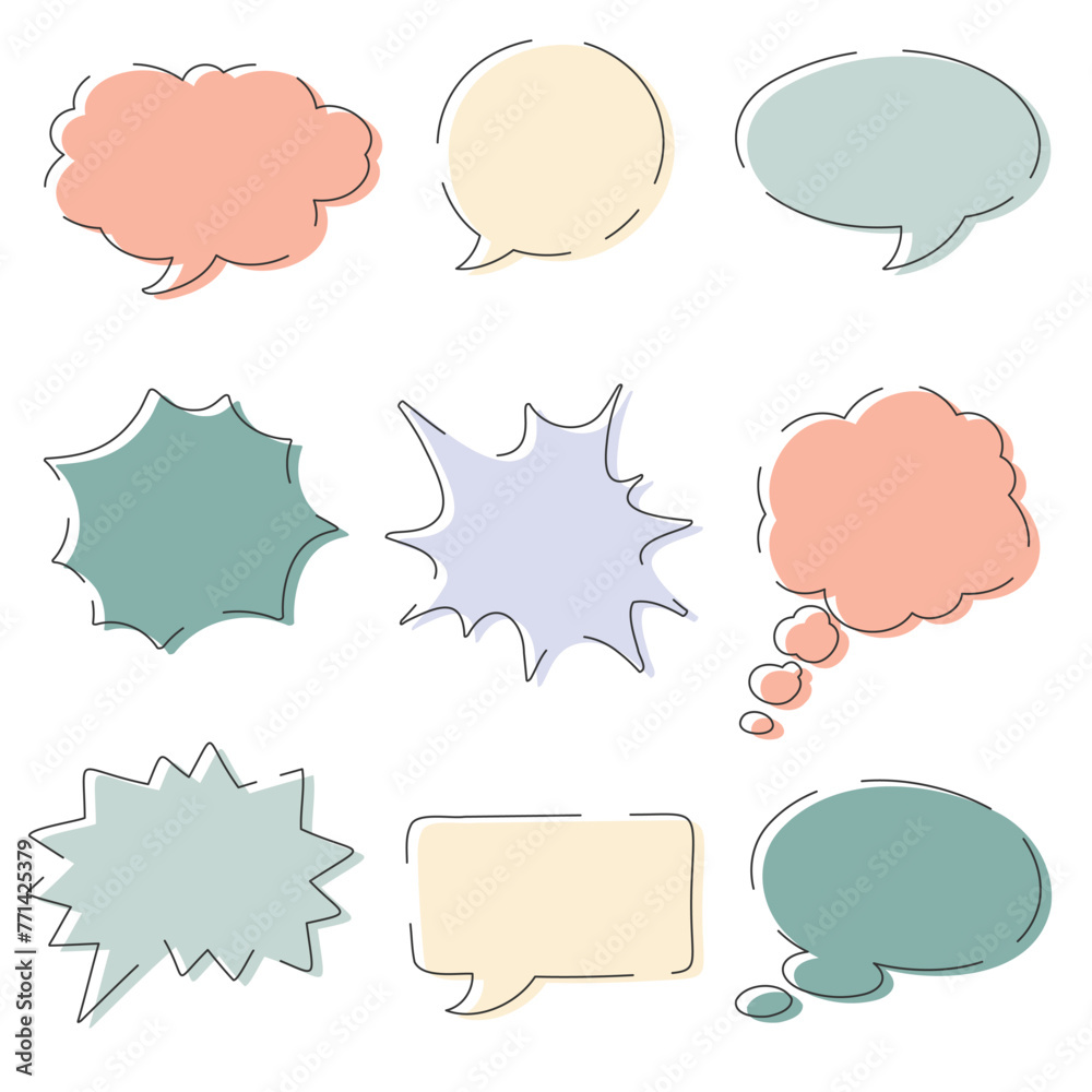 Blank Empty Speech Bubbles Vector Illustration Blank Empty Speech Bubbles Vector Illustration