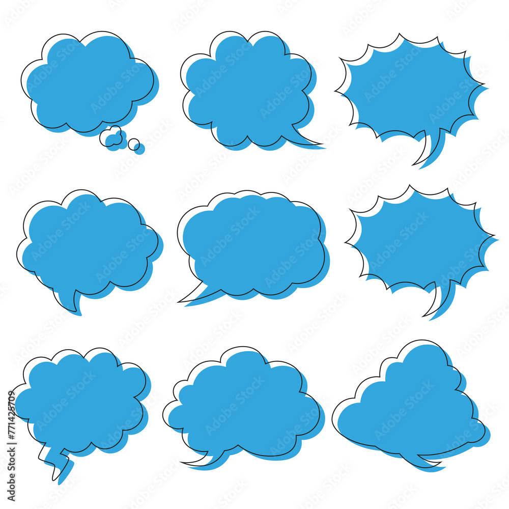Blank Empty Speech Bubbles Vector Illustration Blank Empty Speech Bubbles Vector Illustration