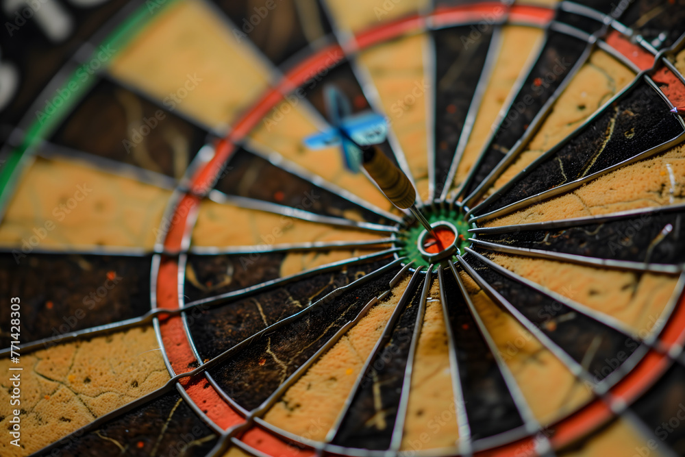 A close-up image of a vibrant orange dart successfully hitting the bullseye of a dartboard, symbolizing precision and achievement.
A close-up image of a vibrant orange dart successfully hitting the bullseye of a dartboard, symbolizing precision and achievement.