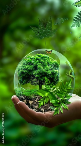 Green Earth: Embracing an Environmentally Friendly Planet Concept