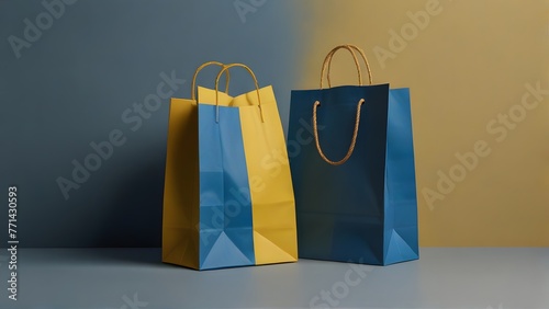 bags on a white background, ai generated