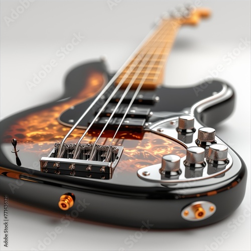 musical instrument bass guitar closeup