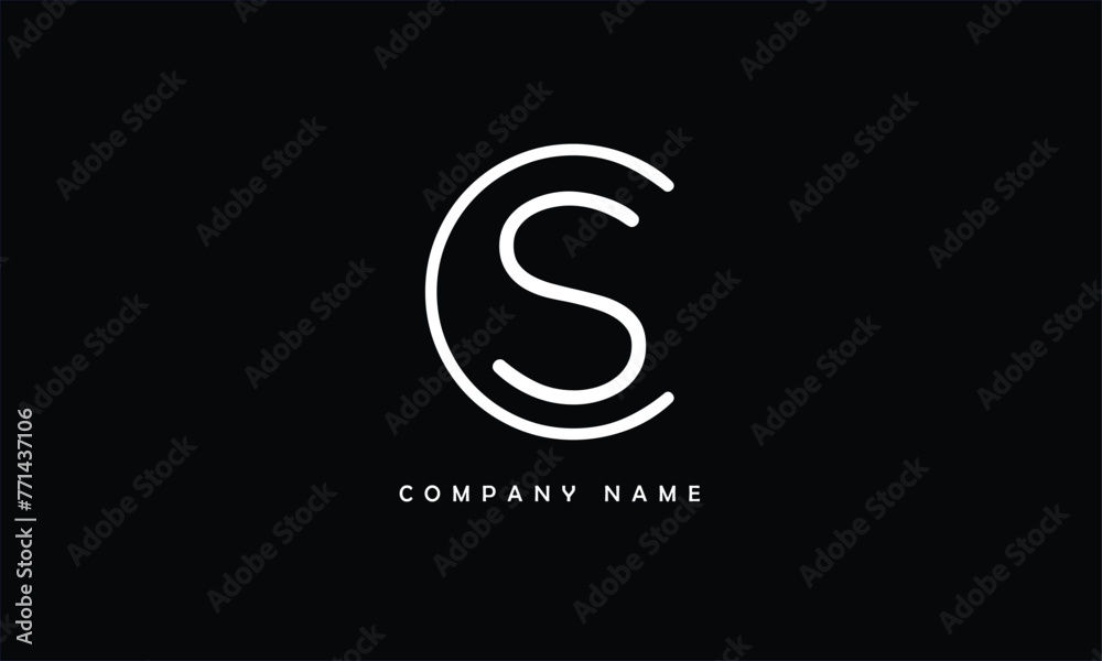 SC, CS, S, C Abstract Letters Logo Monogram SC, CS, S, C Abstract Letters Logo Monogram