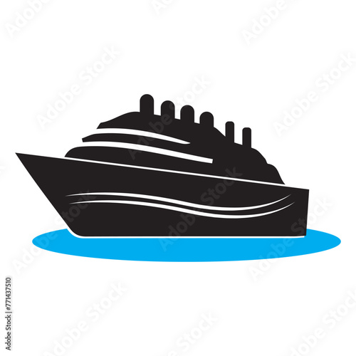 vector illustration of ship icon images