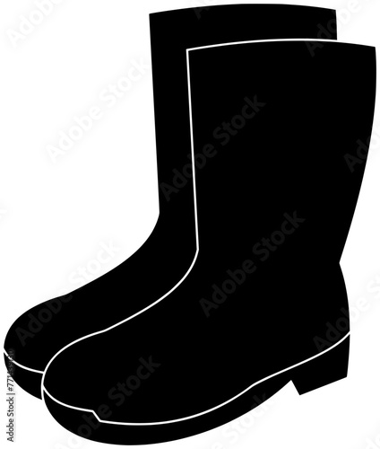 farm illustration farming silhouette rubber logo boot icon garden outline gardening agriculture spring shoe gardener nature farmer work tool shape person man foot for vector graphic background