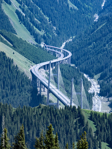Guozigou Bridge in the forest