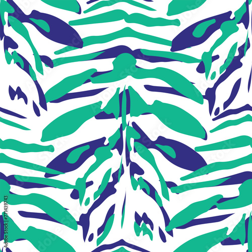 Seamless vector pattern with abstract ornament on white background.