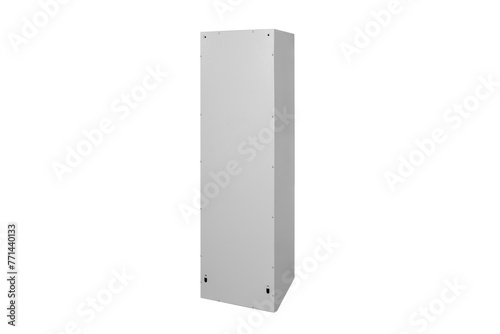 Metal lockers for locker room. Change room metal locker box on the white background isolated