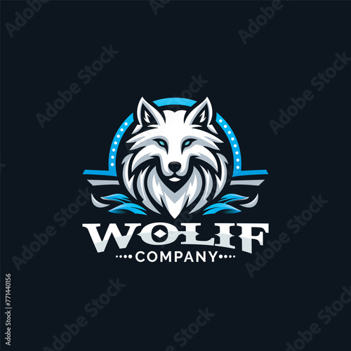 A fierce wolf logo silhouette, symbolizing strength and power, with the company name elegantly incorporated.