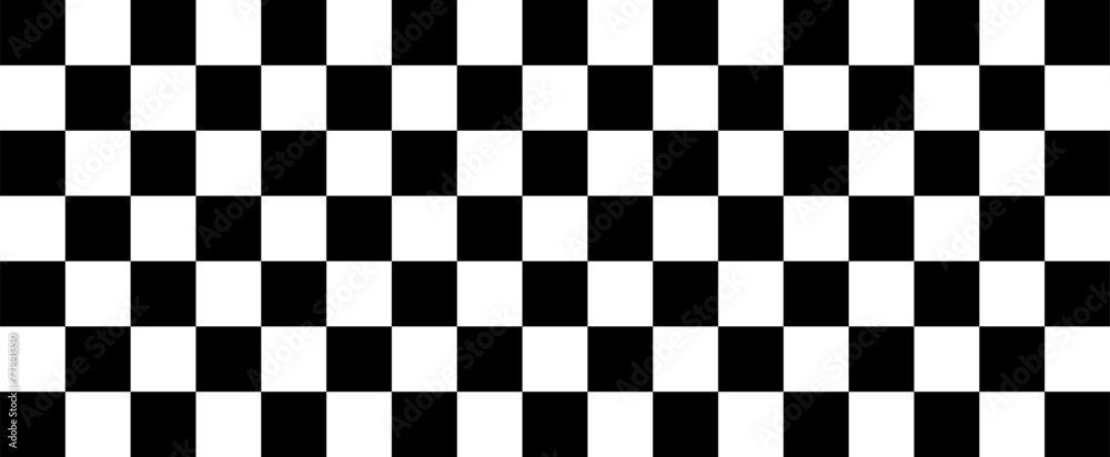 Black and white checker pattern vector illustration. Chess board. Abstract checkered checkerboard for game. Grid geometric square shape. Race flag. Retro mosaic floor Black and white checker pattern vector illustration. Chess board. Abstract checkered checkerboard for game. Grid geometric square shape. Race flag. Retro mosaic floor