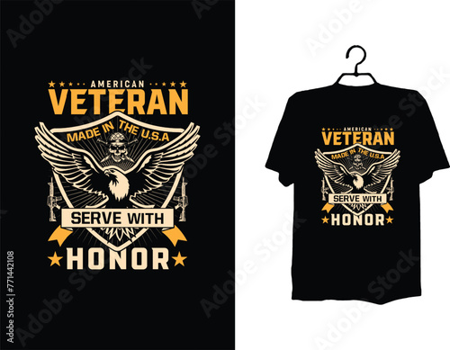 American Veteran editable vector t shirt design 