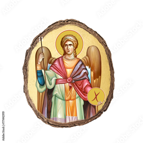 Photography Christian vintage illustration of archangel Gabriel